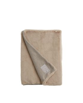 Hotel Faux Fur Blanket Beige