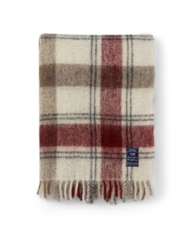 Checked Mohair Wool Mix Throw