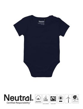 Babybody med korte ermer navy