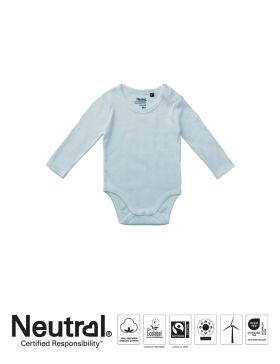 Babybody med lange ermer light blue