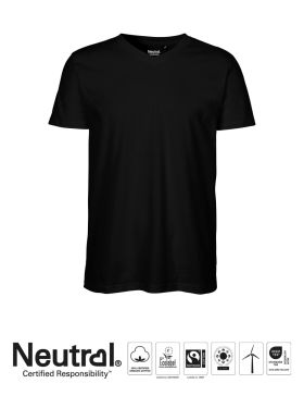 Herre V-neck T-skjorte black