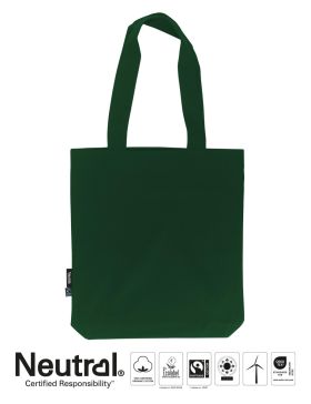 Twill handlenett med lange håndtak bottle green