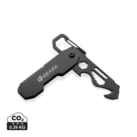 Gear X sammenleggbart EDC verktøy m/ karabinkrok/kartongkniv