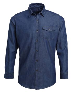 Men's Jeans Stitch Denim Shirt