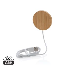 10W bambus magnetisk trådløs lader