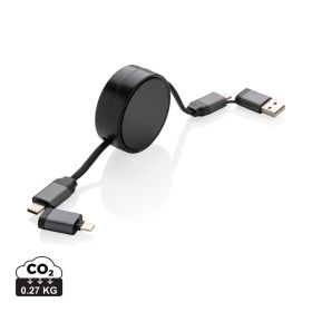 Terra RCS uttrekkbar 6 i 1-kabel 45W resirkulert aluminium
