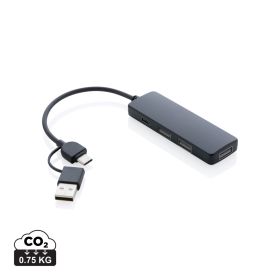 RCS resirkulert plast USB-hub med dobbel inngang,