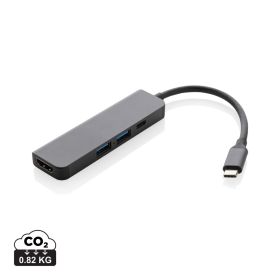 Terra RCS-hub i resirkulert aluminium med HDMI-inngang