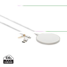 RCS standard resirkulert plast 10W trådløs lader Hvit
