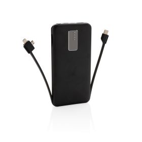 10.000 mAh powerbank med integrert kabel