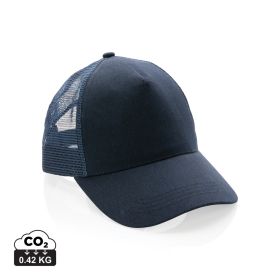 Impact AWARE™ trucker-caps 5 panel resirk. bomull 190 gram Marineblå