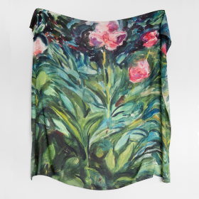 SCARF. Bamboo. Peonies