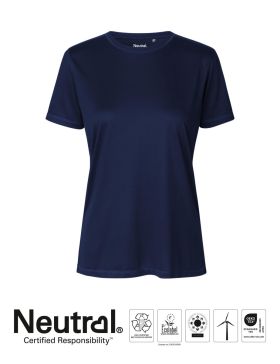 Dame Recycled Performance T-skjorte navy