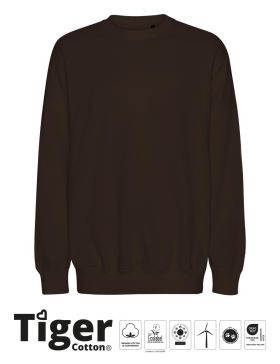 Tiger Cotton Oversized Sweatshirt brown