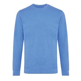 IQONIQ Denali unfarget crew neck i resirkulert bomull Blå