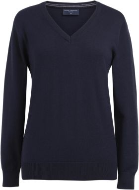 Riga Merino V-neck (D) Marineblå