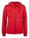Basic Active Hoody Full Zip Women Red