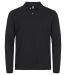 Stretch Premium Polo L/S Black