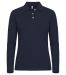 Stretch Premium Polo L/S Women Navy