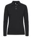 Stretch Premium Polo L/S Women Black