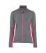 Evora Full Zip Woman Grey/Neon Pink