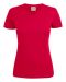 Heavy V-neck T-shirt ladies Red