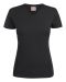 Heavy V-neck T-shirt ladies Black