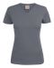 Heavy V-neck T-shirt ladies Steel Grey