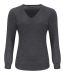 Merino V-Neck Woman Grey Melange