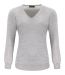 Merino V-Neck Woman Light Grey Melange