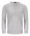 Merino U-Neck Light Grey Melange