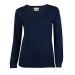 Lady Merino Wool V-Neck Marine
