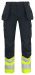 6534 Arbeidsbukse EN ISO 20471 Kl 1 Yellow/Black