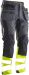 2134 Håndverksbukse Core Stretch Varsel Dark Grey/Yellow