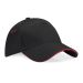 Ultimate 5 Panel Cap- Sandwich Black/Classic Red