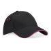 Ultimate 5 Panel Cap- Sandwich Black/Fuchsia