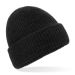 Cosy Ribbed Beanie Black Marl