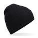 Organic cotton fine knit beanie Sort