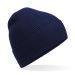 Organic cotton fine knit beanie Oxford Navy