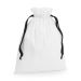 Cotton Gift Bag with Ribbon Soft White/Black