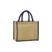 Natural starched jute midi tote