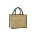 Natural starched jute midi tote