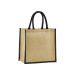 Natural starched jute mini gift bag Natural/Black