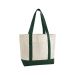 EarthAware® Organic Varsity Shopper natural-bottle green
