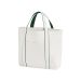 Courtside Medium Tote soft white-bottle green