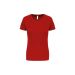 Kortermet sports-T-skjorte til dame Rød