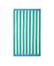 Striped Cotton Terry Beach Towel 100x180 cm green-white-blue