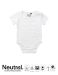 Babybody med korte ermer white