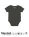 Babybody med korte ermer charcoal