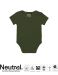 Babybody med korte ermer military